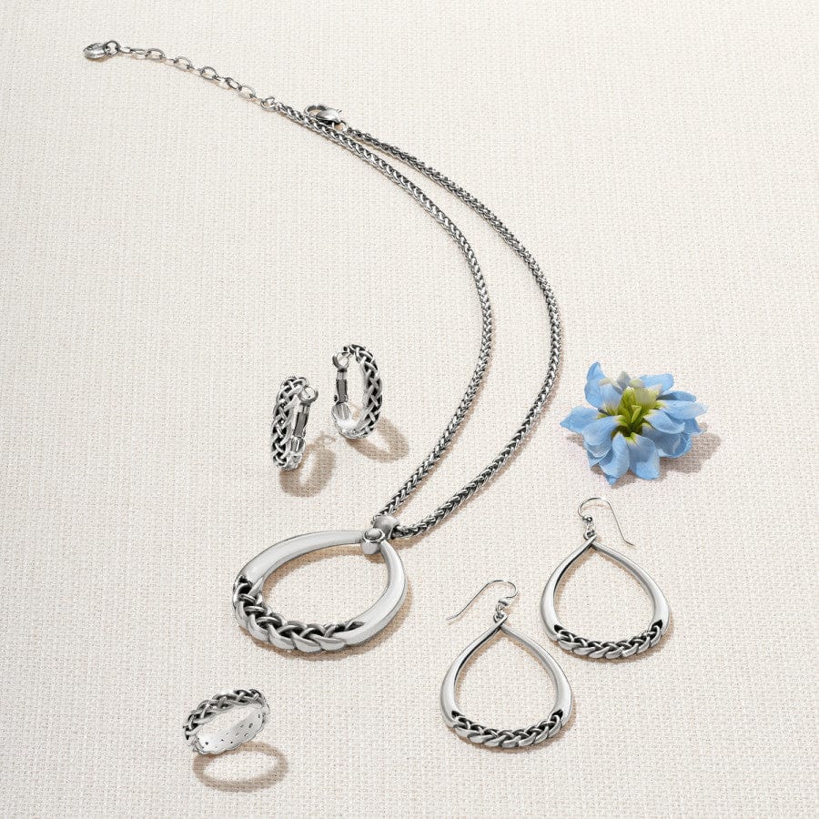 Interlok Braid Small Hoop Earrings - Image 2