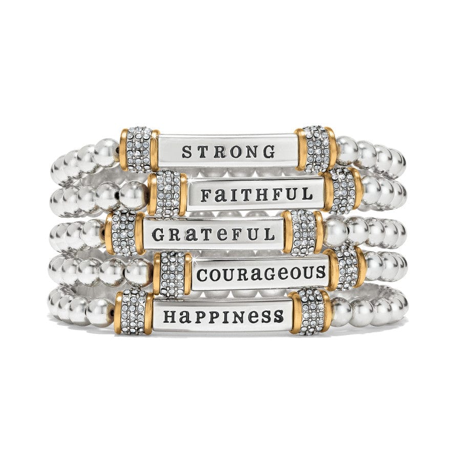 Meridian Courageous Two Tone Stretch Bracelet - Image 3