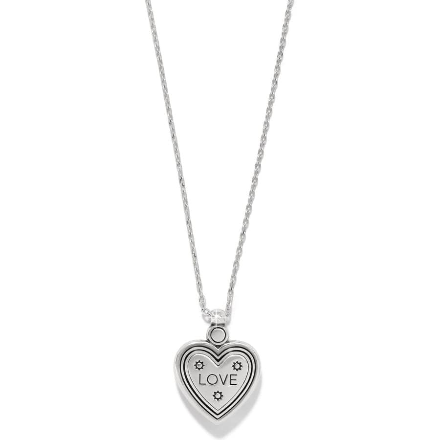 Mosaic Heart Two Tone Heart Petite Necklace - Image 2