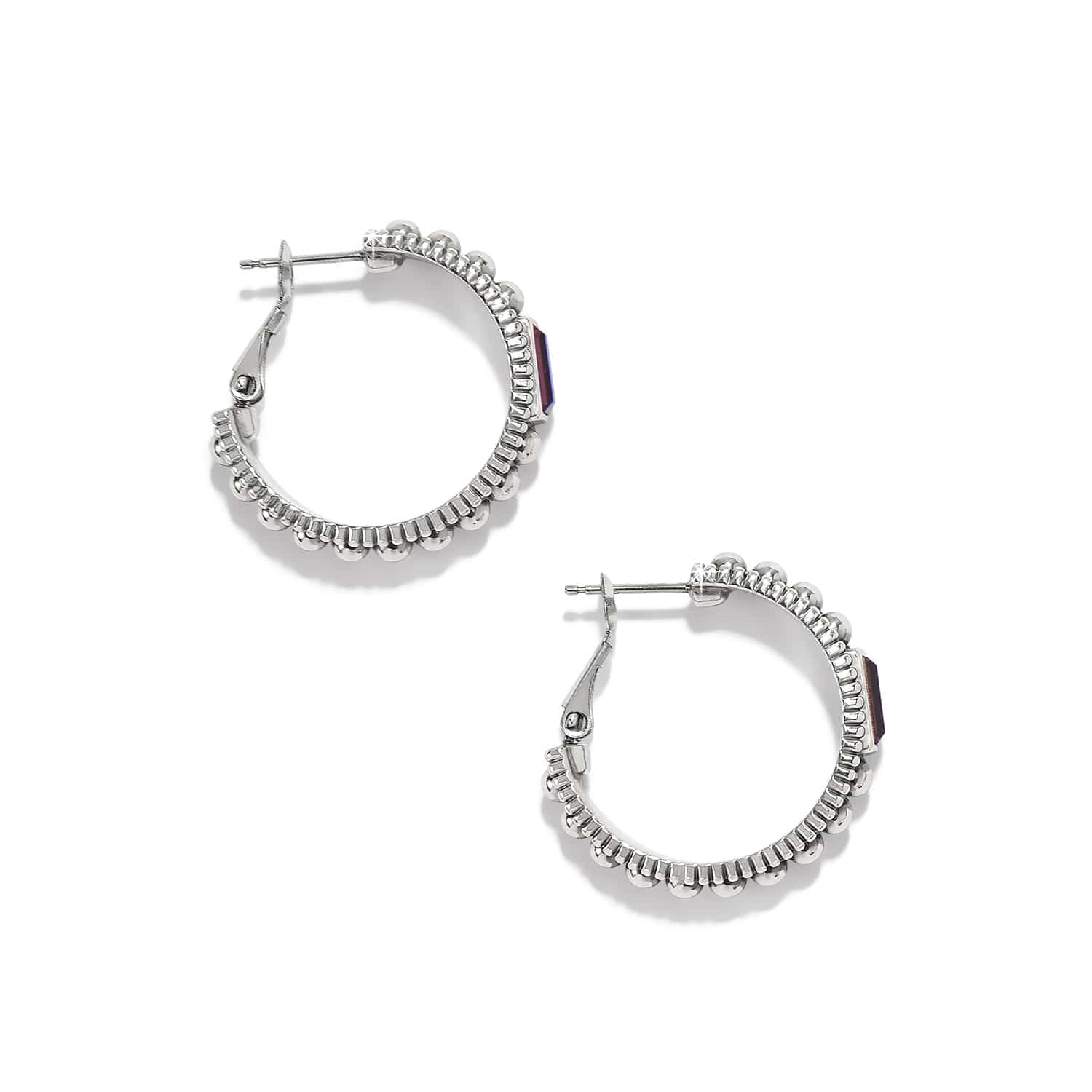 Pretty Tough Gem Hoop Earrings - Image 2